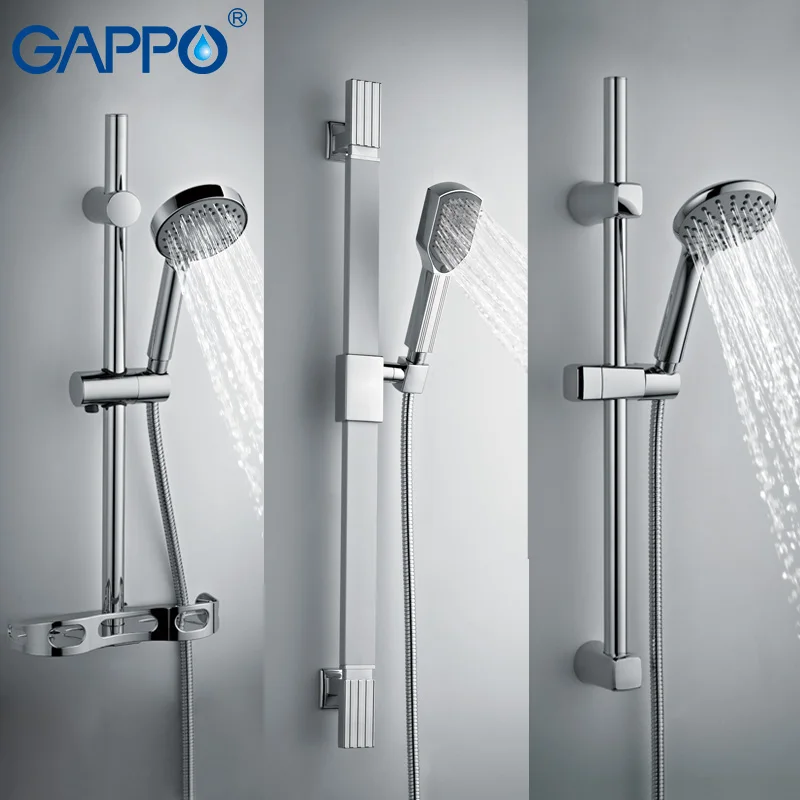 gappo shower slide bars extension shower bathroom shower rail slide holder wall mounted adjustable sliding bar free global shipping