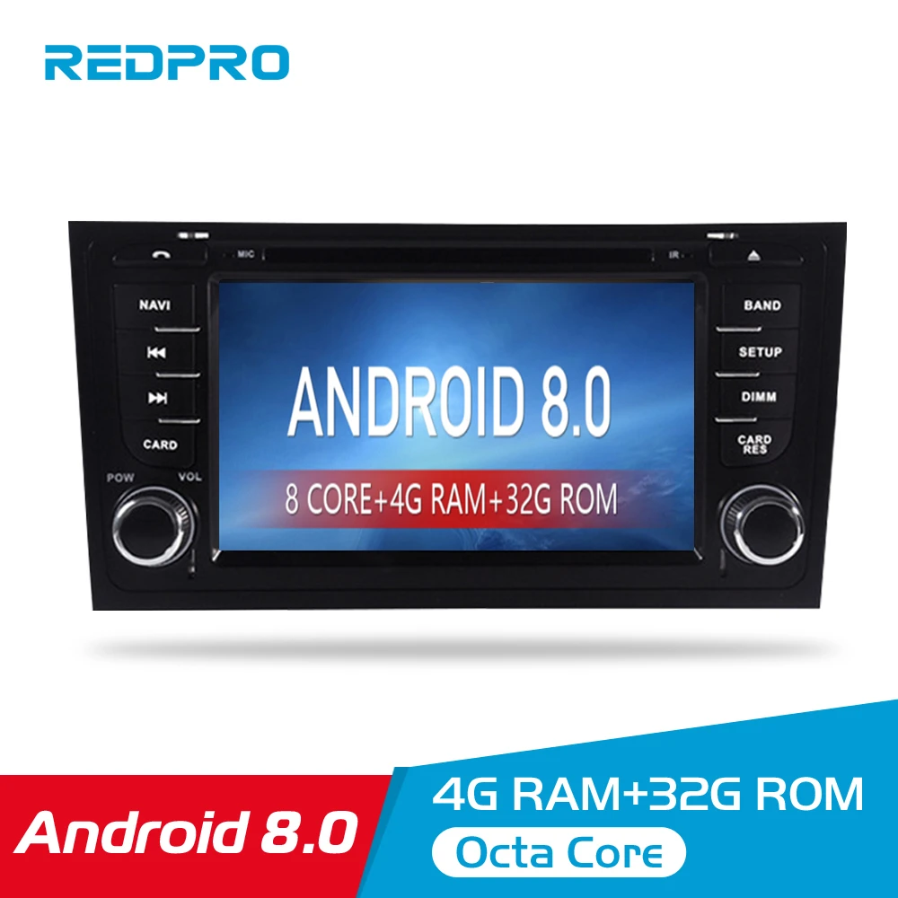 Авторадио 4G RAM Android 8 0 Автомобильный DVD плеер для AUDI A6 S6 RS6 1997 + стерео 2 Din аудио радио