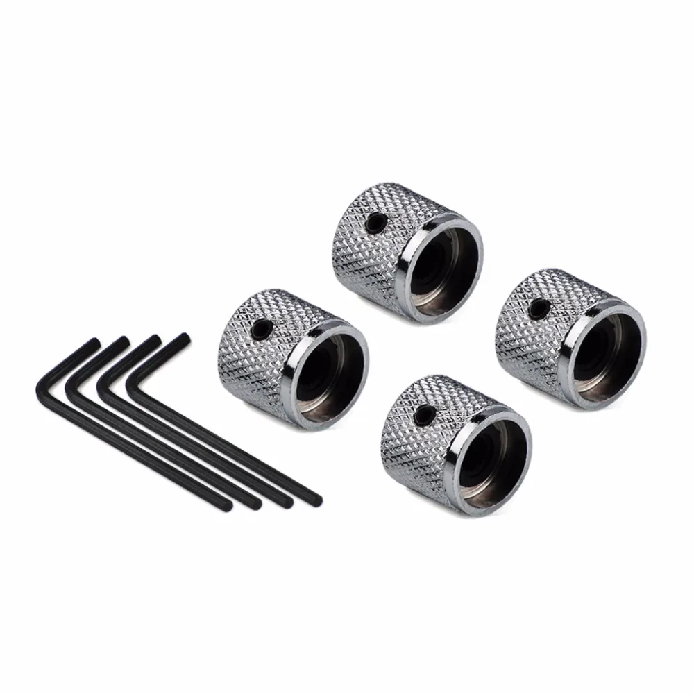 Новинка 4 шт. ручки регулировки громкости звука электрогитары с гаечным ключом