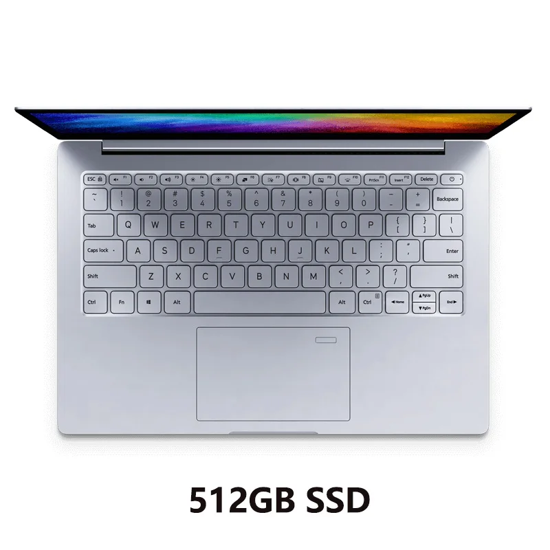 Silver i5 512GB SSD Ноутбук Xiaomi Mi Notebook Air 13,3 дюймов на английском языке Windows 10 Intel UHD Graphics 620 отпечаток пальца с камеры серебристого цвета - Цвет: Silver i5 512GB SSD