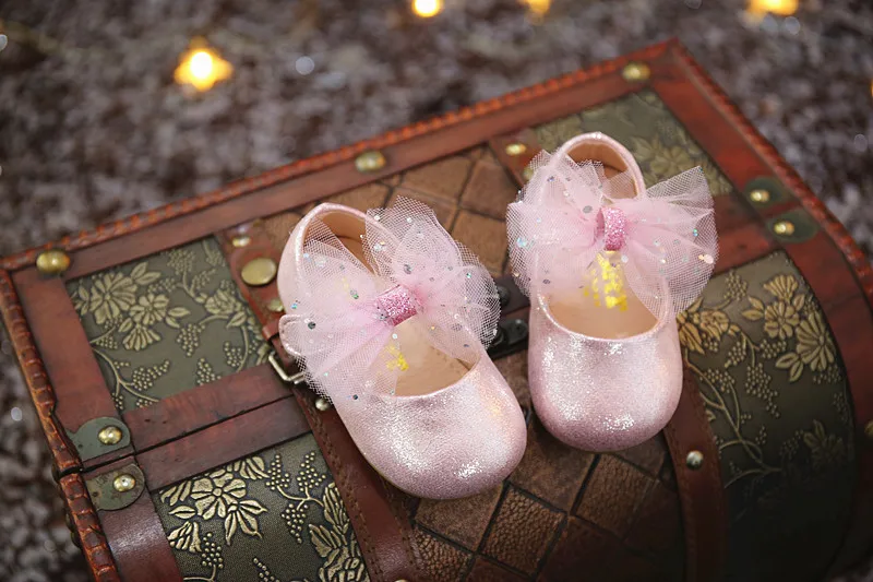 Шикарная мечта, новая весенне-Осенняя детская обувь для девочек 0-3 лет, первая прогулочная обувь для маленьких девочек, шифоновая обувь на мягкой подошве для первого года