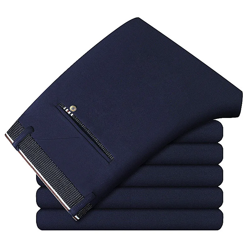 

Spring and summer business casual men trousers Korean elastic Slim straight men 's trousers thin section