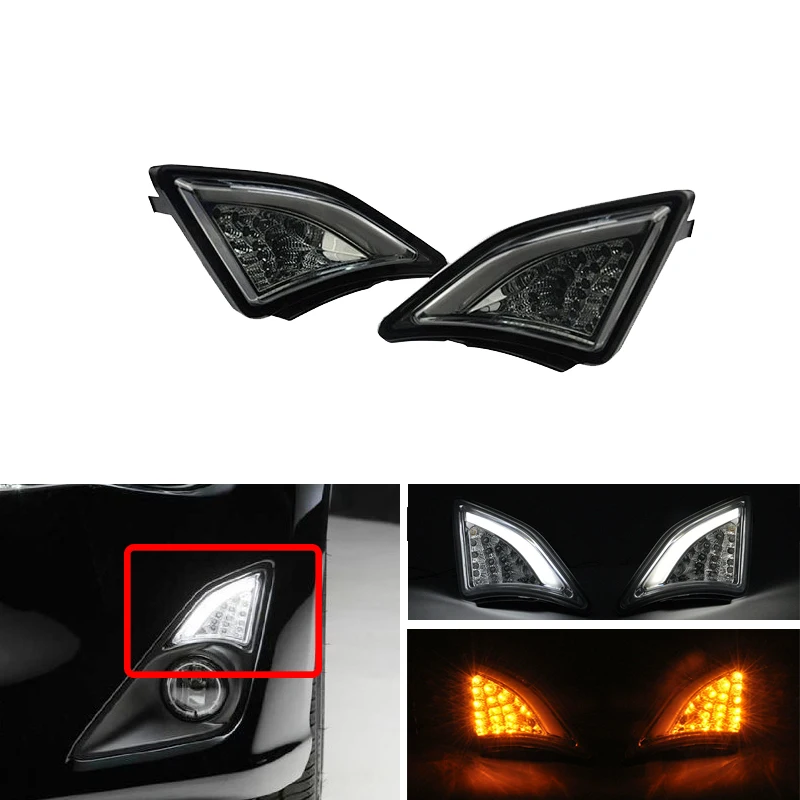 Яркий дым для Subaru BRZ Scion 2013~ GT86 Scion FR-S Led 3D угловая лампа поворотник передний бампер угловые огни автомобиля-Стайлинг