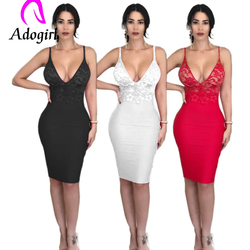 

Fashion lace v neck pencil dress lace-up women night wears sexy skinny party dress backless sleeveless rompers solid slim dress