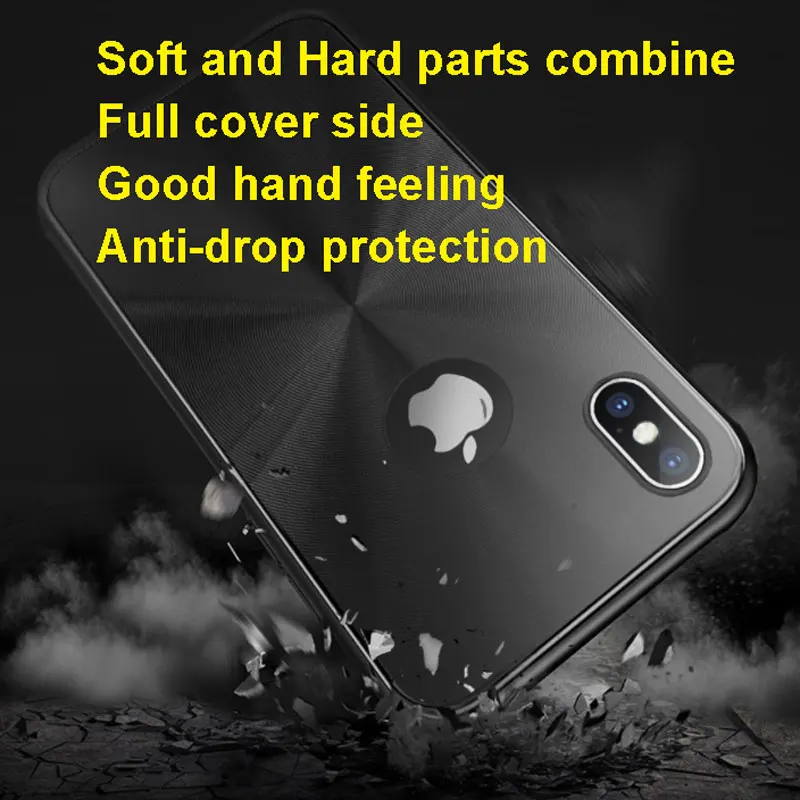 High quality Soft CD texture metal case for iphone X Golden black silver color soft TPU shell back cover | Мобильные телефоны и