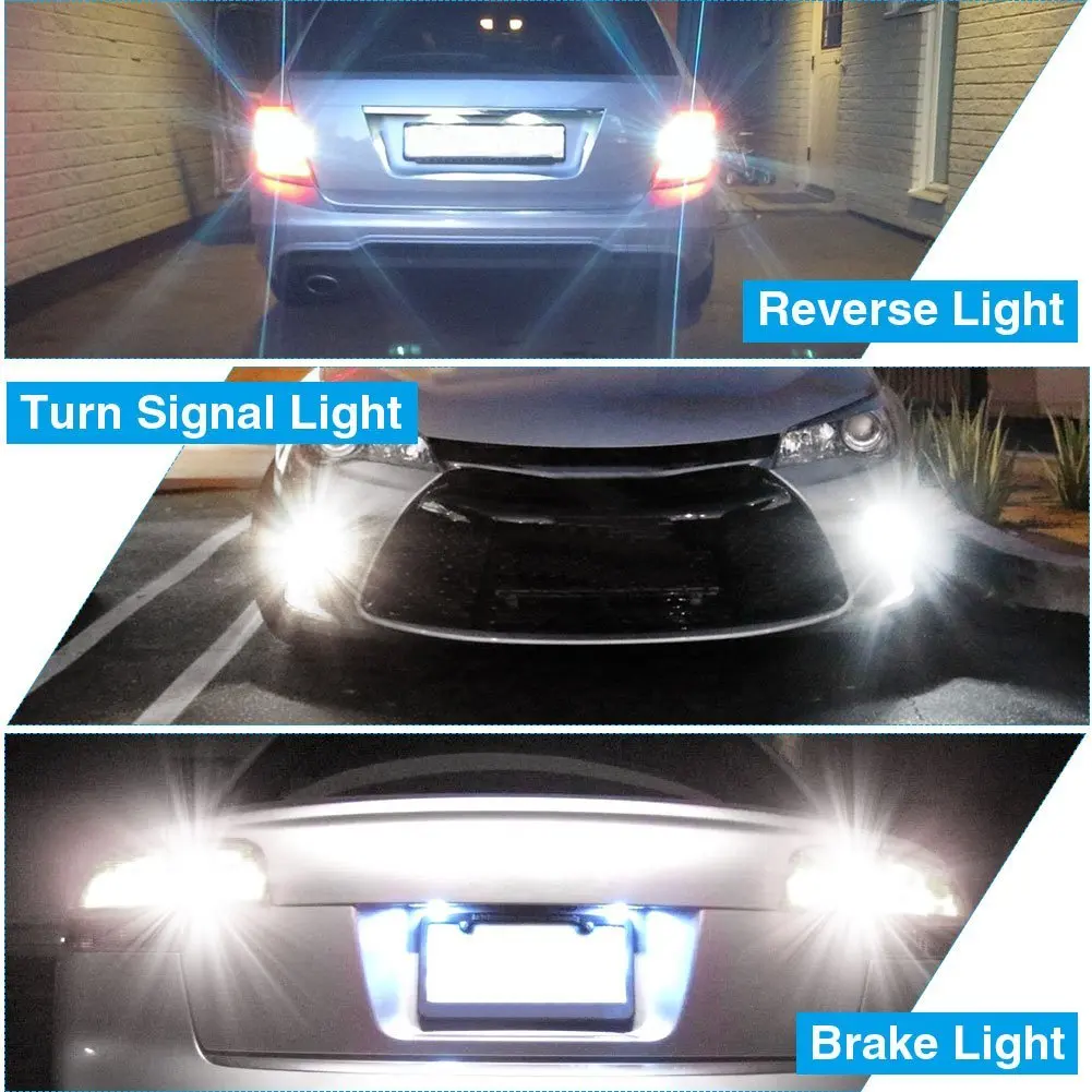 100 шт. Автомобильные светодиодные лампы 12 В 1156 1157 BAY15D P21/5 Вт 13 SMD 5050|Сигнальная