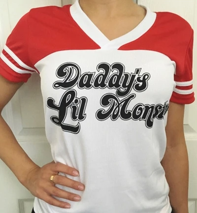 Hitmebox Daddy's Lil Manster женская футболка с коротким рукавом, отряд самоубийц Харли Квинн, Харли Квинн, топ, футболка для женщин