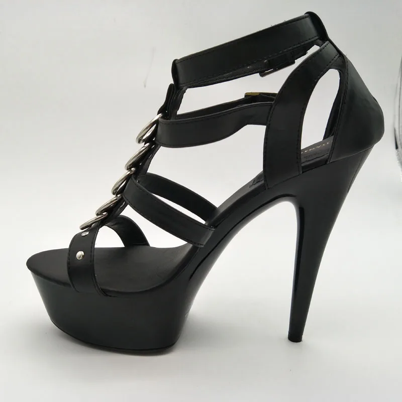 LAIJIANJINXIA Fashion Star Shoes 15 Cm Women's High Heels Platform Sandals Package With 6 inch | Обувь