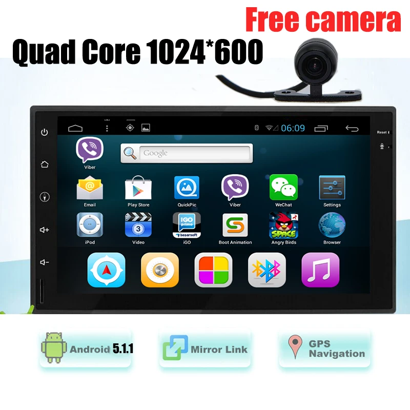 Четырехъядерный android 8 1 полносенсорный автомобильный планшет двойной 2 din GPS