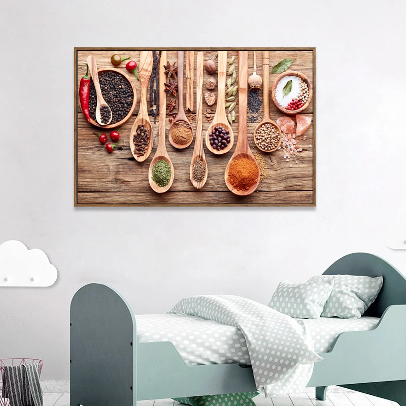 Новый DIY Алмазная вышивка Триптих ложка зерна специи Полный Круглый мозаика
