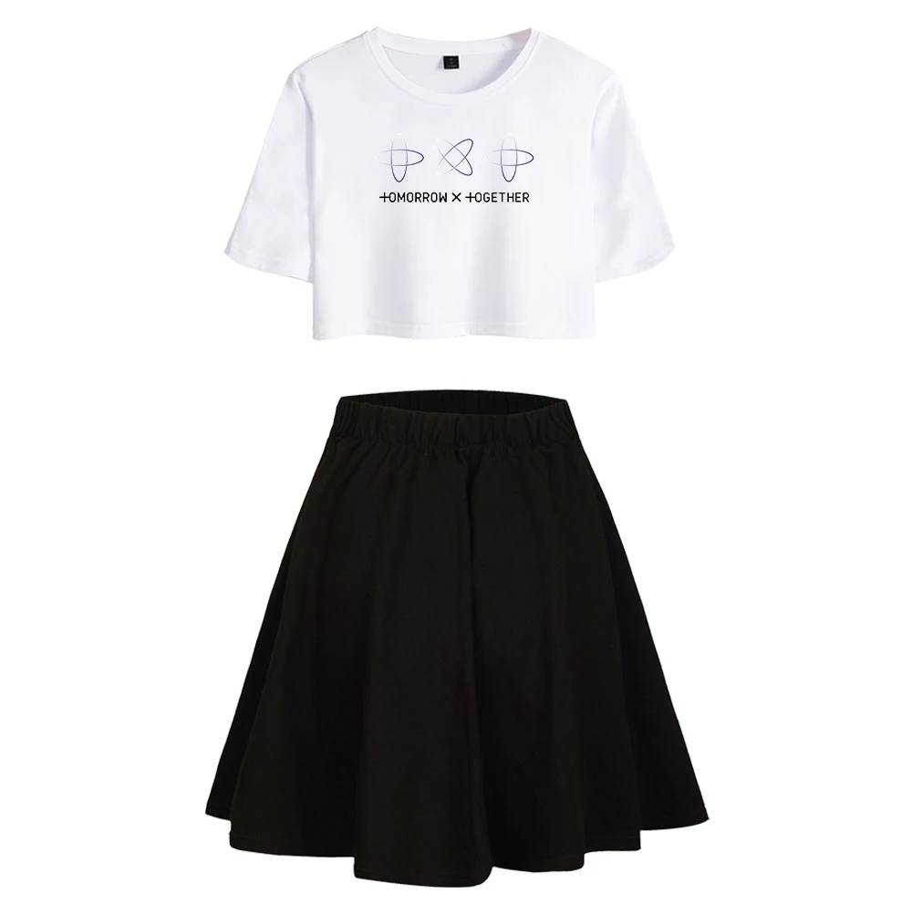 TXT SHEIN модный сексуальный крутой комплект из двух предметов короткий рукав +
