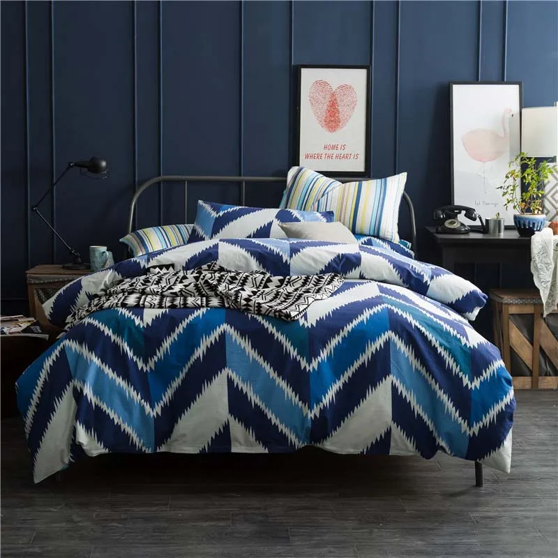 Комплект постельного белья из 2018 хлопка в скандинавском стиле 4 предмета | Дом и