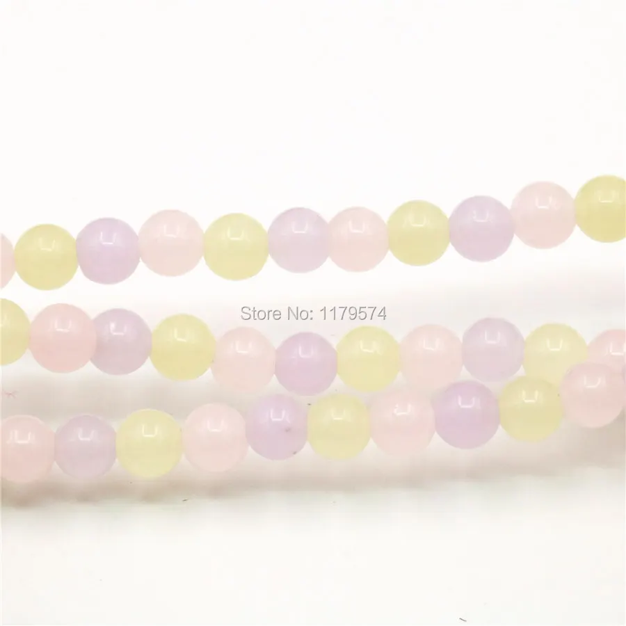 6mm 8mm 10mm Hot Sale Multicolor Tourmaline Chalcedony Crafts Loose DIY Round Stone Beads Jewelry Making Girls Christmas Gifts | Украшения