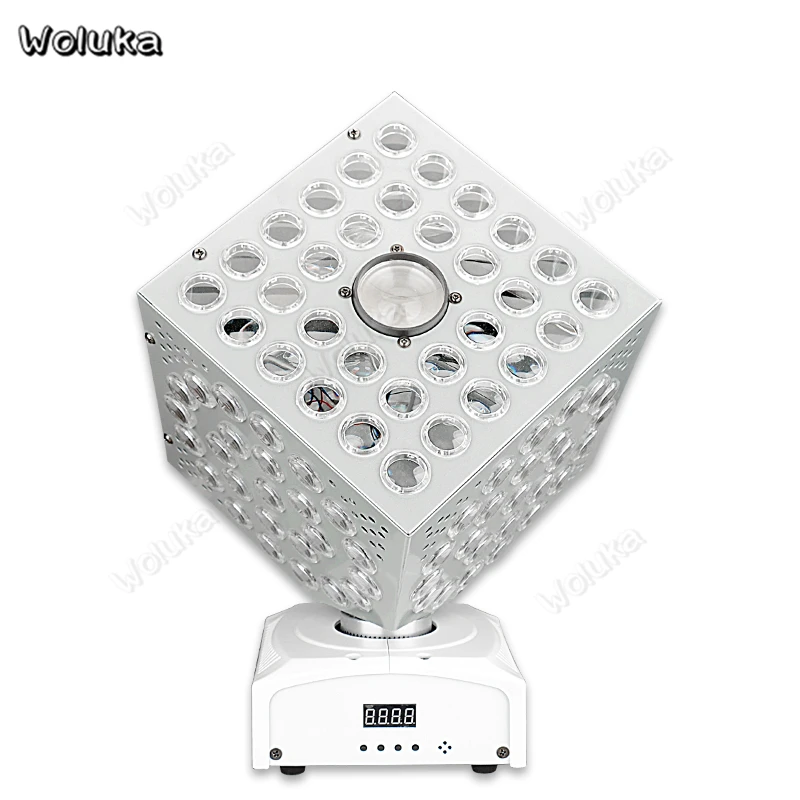 Вращающийся Стразы Кубик Рубика Форма RGBW LED переносное потолочное освещение