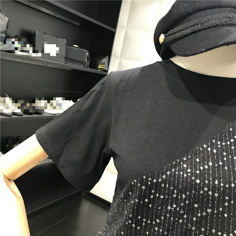 Neploe сетчатые Лоскутные женские футболки Летние новые футболки с круглым вырезом и коротким рукавом Свободные корейские женские топы 44510