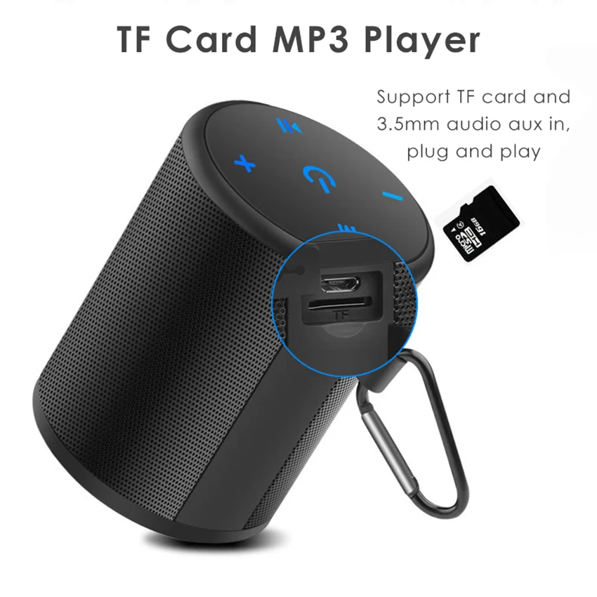 Aimitek T2 Водонепроницаемая уличная bluetooth колонка 5 Вт Портативная Беспроводная с