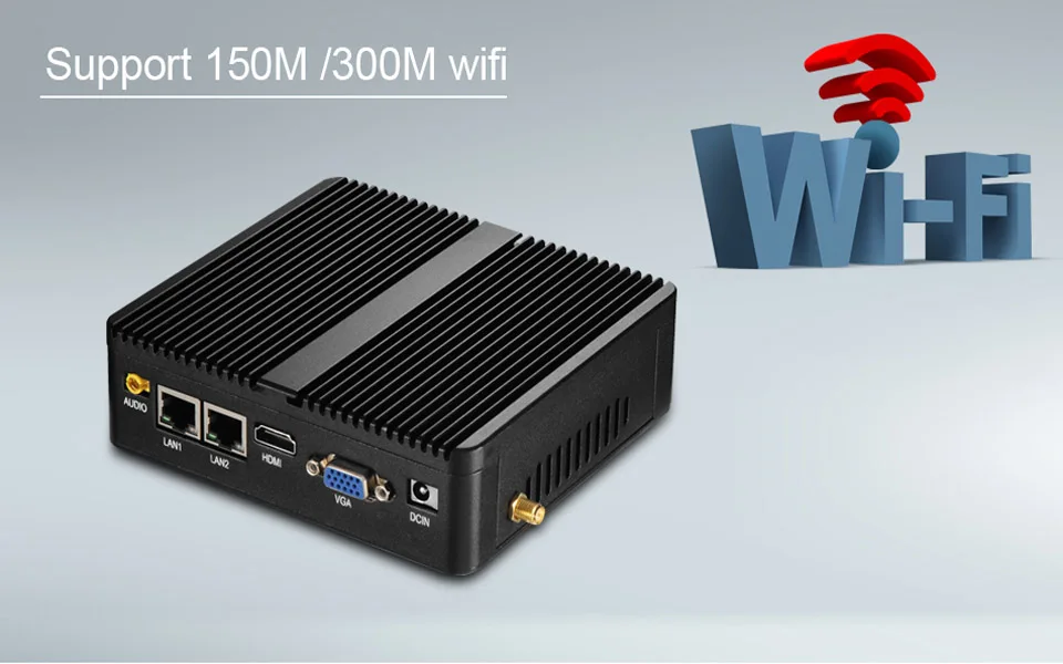 Мини-ПК без вентилятора Celeron J1900 J1800 Windows 10 Linux HTPC 2* LAN 2* COM двухъядерный мини промышленный компьютер HDMI 2* RJ45 USB3.0 VGA