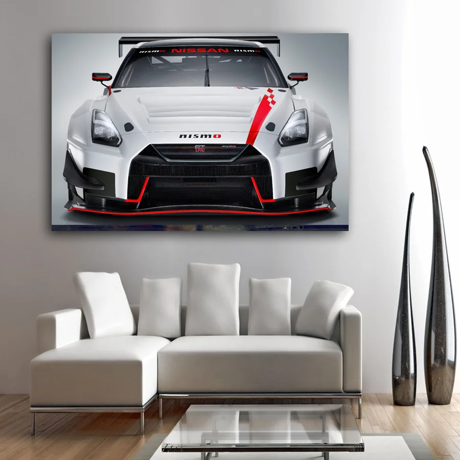HD обои принты Nissan GTR Супер спортивный автомобиль плакат холст настенная живопись