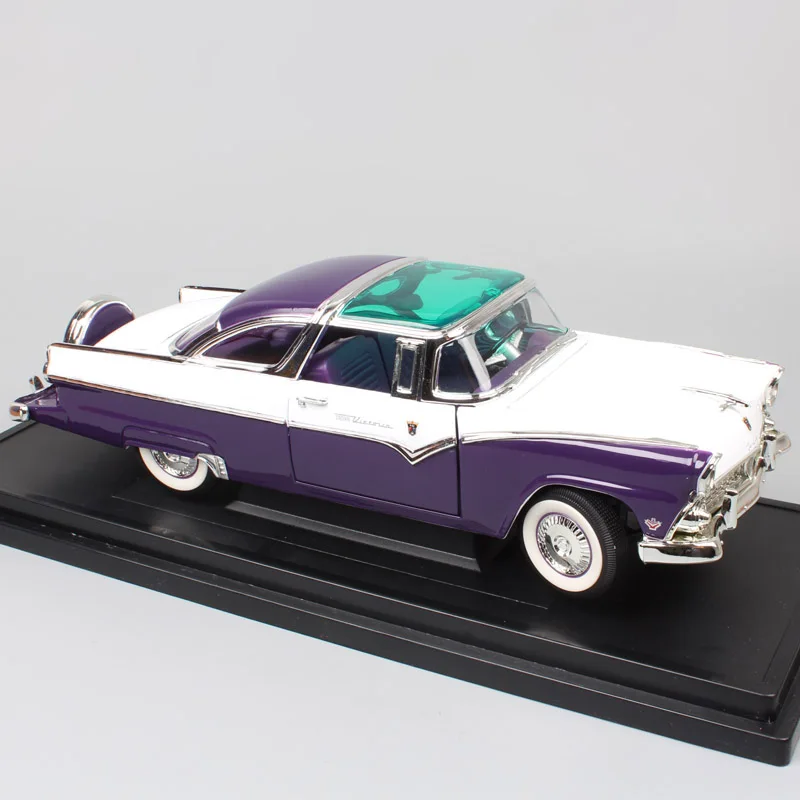 Детский 1:18, большой автомобиль, 1955, Форд Фэрлейн, корона, Вик, Виктория, седан, литые модели автомобилей, транспортные средства, игрушки, автомобильный Миниатюрный