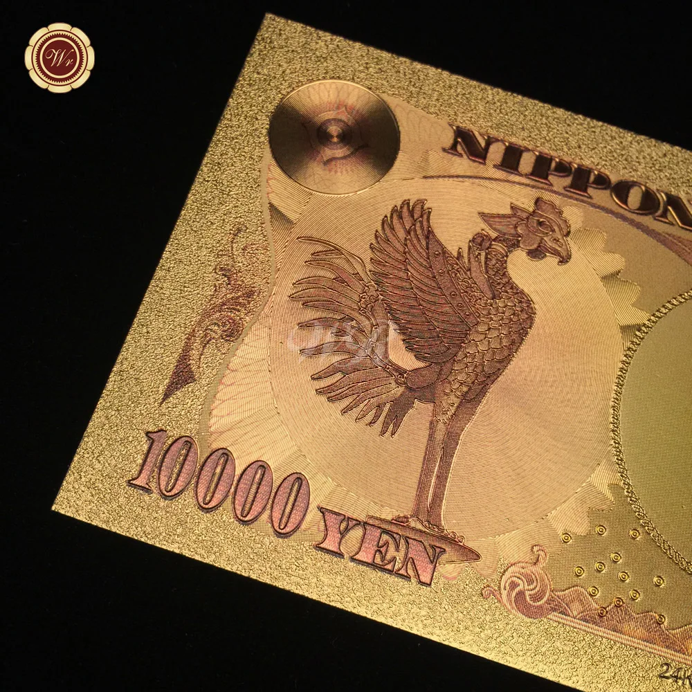 WR 999 Позолоченные бумажные деньги красочные банкноты Япония 10000 иен купюр Fukuzawa Yoshi