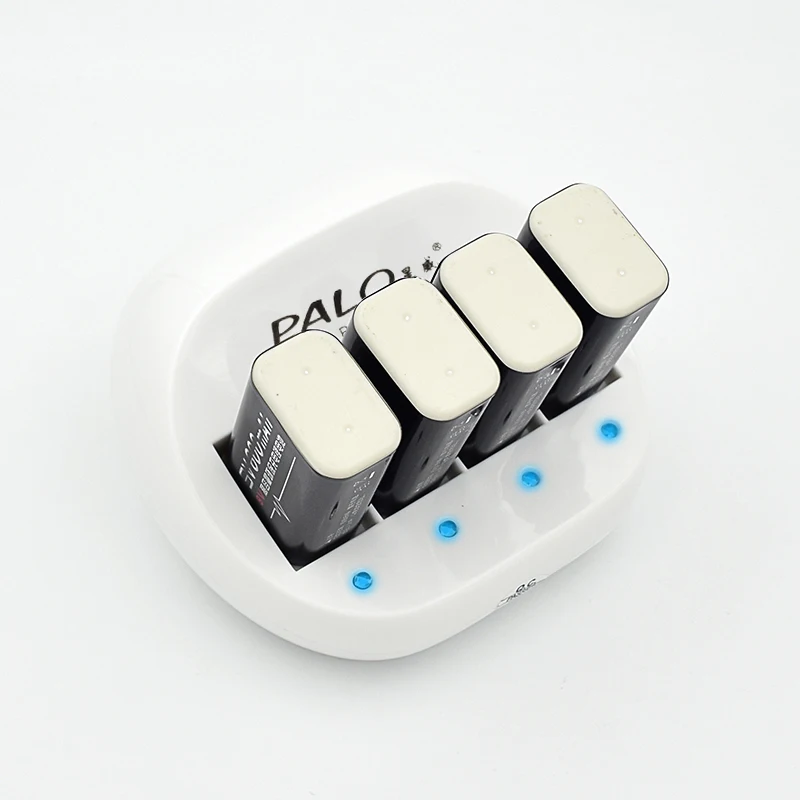 Новое перезаряжаемое зарядное устройство PALO 6F22 9 В для батарей AA AAA Ni MH Cd с 8 Литий