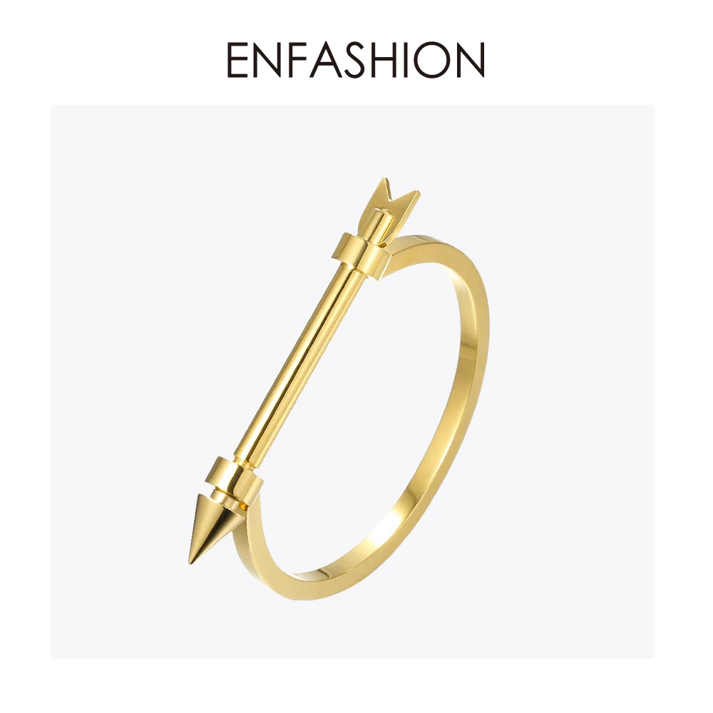 Enfashion браслет стрелки Noeud золотого цвета для женщин винт манжеты браслеты Manchette