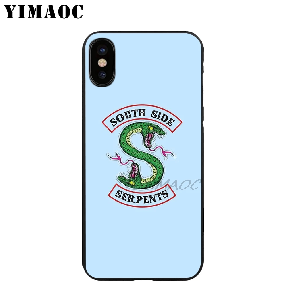 YIMAOC Southside Serpents RIVERDALE Soft TPU Black Silicone Case for iPhone X or 10 8 7 6 6S Plus 5 5S SE Xr Xs Max |