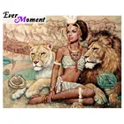 Алмазная картина с леопардом и львом из Индии