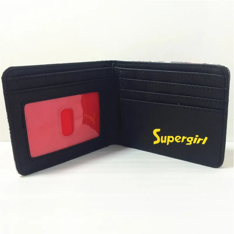 Super girl Anime Wallet Bag Credit ID Card Holder Red For Boys Girls W366 |
