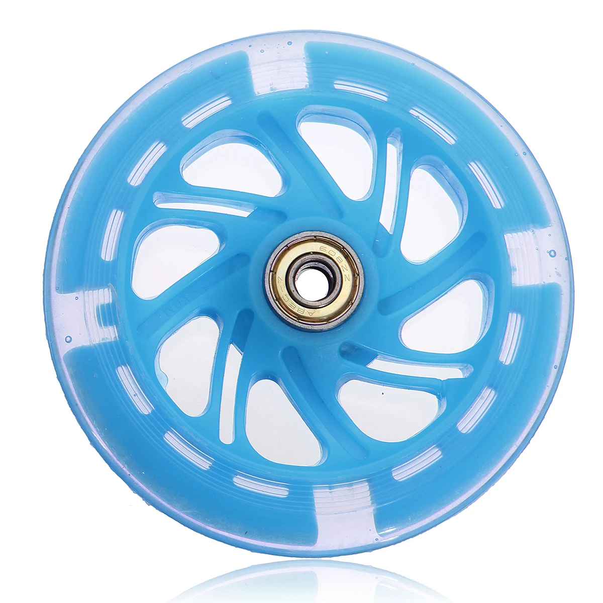 Синий 120mm LED Flash Light Up Scooter Wheel Flash Wheel for Scooter Inline Skates 2 ABED-7 Bearing - Цвет: Синий