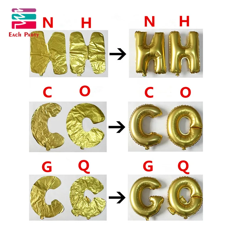 16 дюймов золотые буквы фольги воздушные шарики для день рождения вечерние баннер