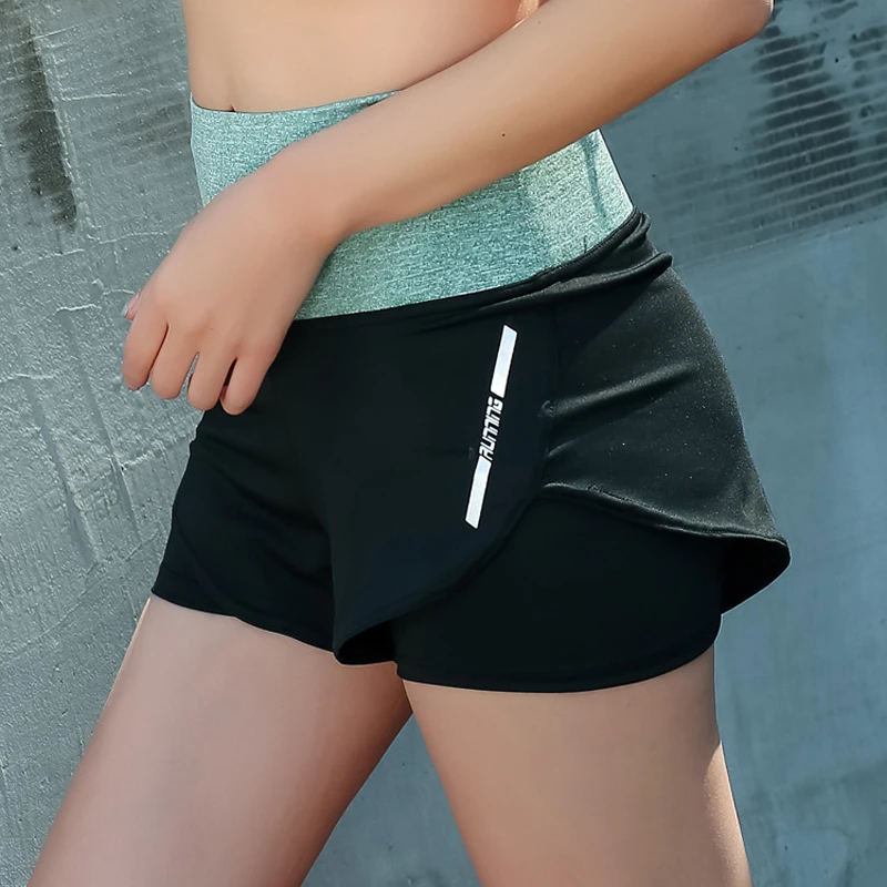 MAIJION 2 в 1 женские спортивные шорты для фитнеса йоги высокая талия быстросохнущие