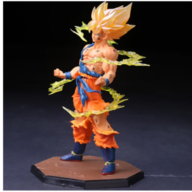 Игрушка SonGoku 17 см в виде Драконий жемчуг желтые волосы ПВХ аниме фигурки S Saiyan