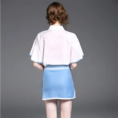 Европа и Соединенные Штаты Женский Девушка Моды Юбка Блузка Женщина Леди С