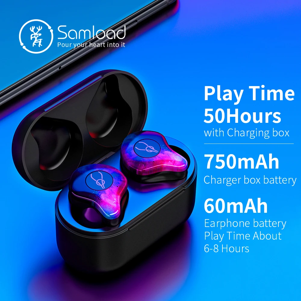 Samload Спортивные Bluetooth 5,0 вечерние наушники, беспроводная гарнитура, 3D стерео звук, наушники для samsung Xiaomi Mix 2 huawei, наушники