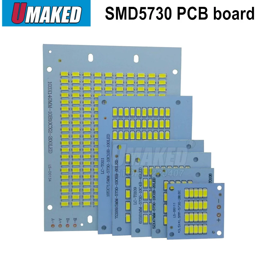Светодиодных прожекторов источник освещения, SMD5730 чип алюминиевая пластина база, полная мощность 10 Вт 20 Вт 30 Вт 50 Вт 100 Вт 150 Вт для прожектора