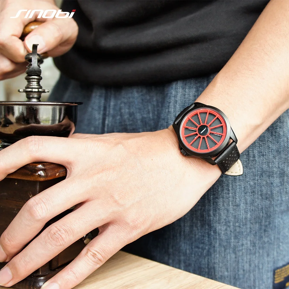 Мужские модные креативные часы SINOBI уникальные спортивные наручные мужские