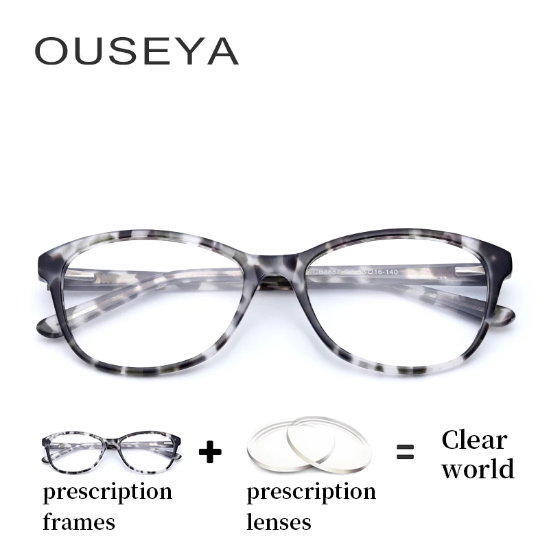 

Acetate Women prescription eye glasses mutifocal computer thin aspherical lens transition fashion optical glasses #CB3857