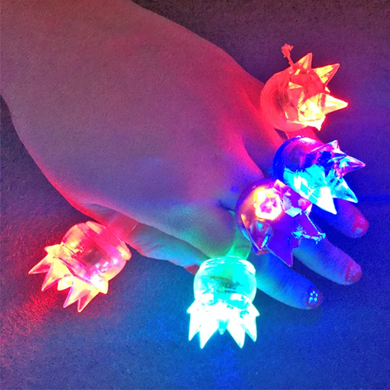 2018 костюм светодиоды Led 25 шт./лот кольцо на палец игрушки красочные дешевые