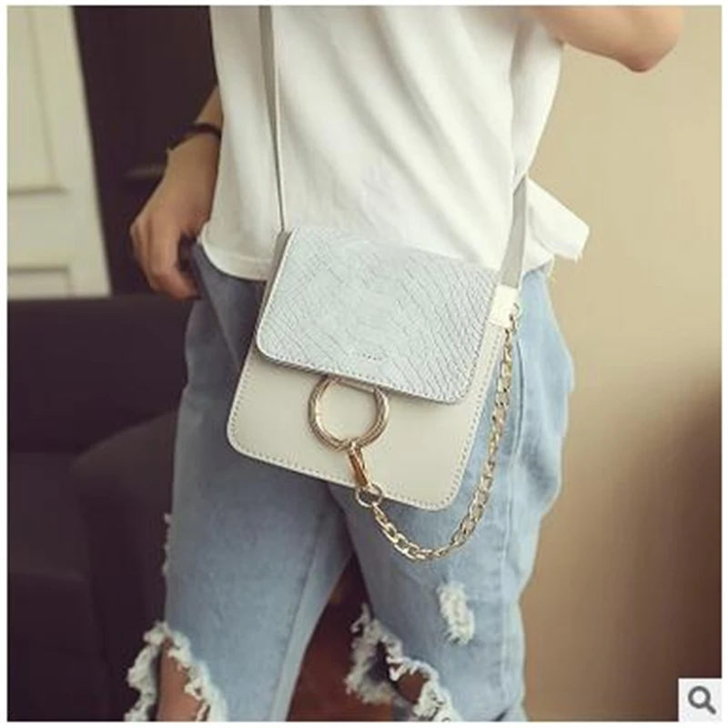 2017 Популярная Звезда С Кольцо Пакет Крокодил Вертикальный Квадрат Небольшой