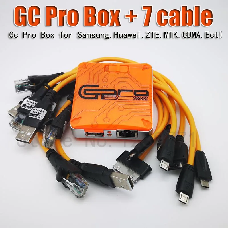 Новинка 2019 Verison GC Pro Box PRO BOX GcPro с 7 кабелями для Samsung ZTE Huawei MTK CDMA и т. Д. Бесплатная