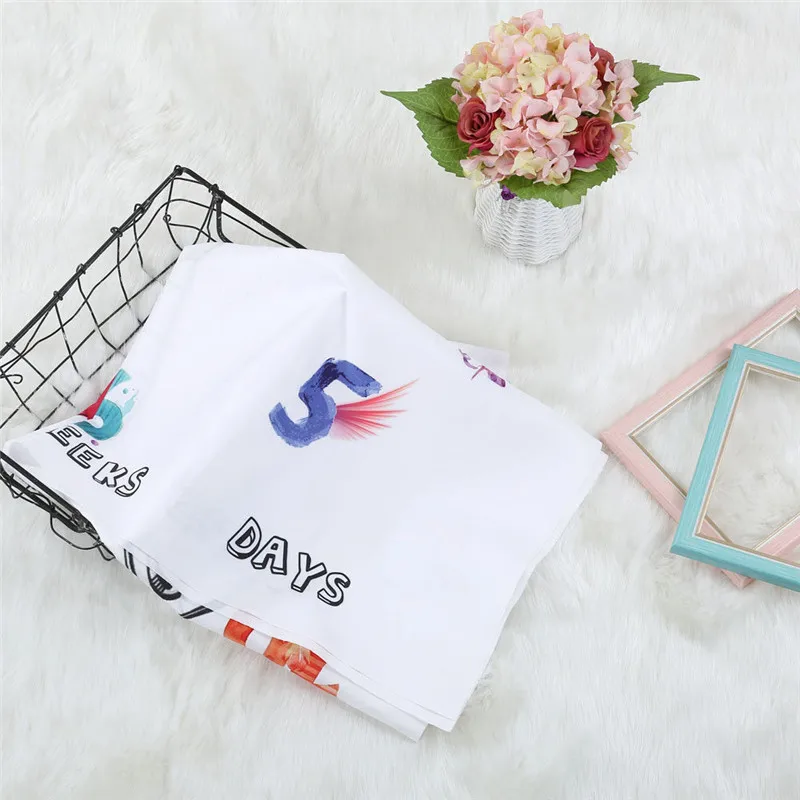 Детское одеяло с рисунком для новорожденных изображением крыльев цифр