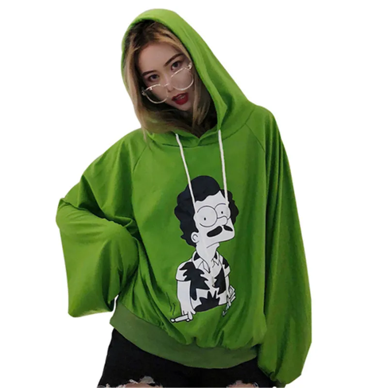 2019 spring women's sweatershirt loose long-sleeved thin hooded Korean version | Женская одежда