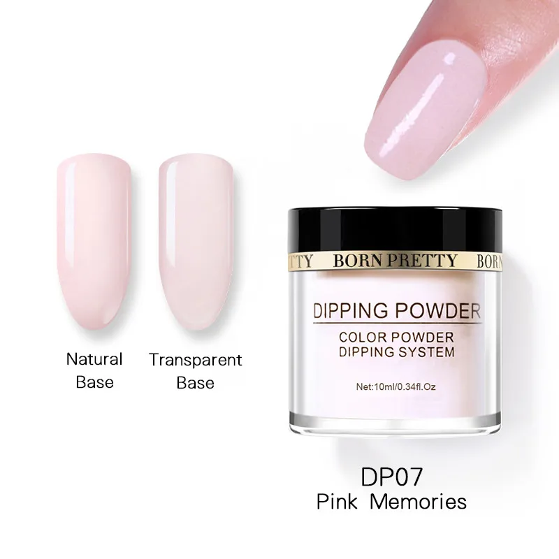 DP061 BORN PRETTY ногтей окунания порошки для ногтей с погружением жидкости Нет необходимости УФ лампа натуральный сухой длительный французский украшения ногтей - Цвет: DP061