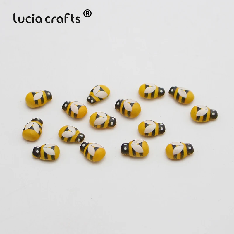 Lucia crafts 25 шт 9*13 мм нарисованный мультфильм жук деревянная поделка наклейка-спонж Декор DIY аксессуары для скрапбукинга E1312