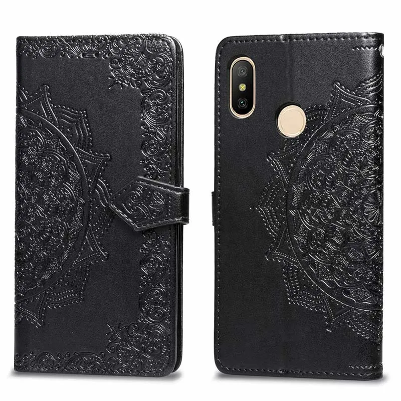 Чехол для телефона с отделением карт Xiomi Redmi 6A Note 6 Pro кожаный чехол-бумажник