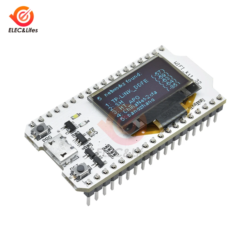 Micro USB ESP32 ESP-32 CP2102 Серийный беспроводной WiFi Bluetooth макетная плата 0,96 ''OLED дисплей WiFi модуль 32M Flash 3,3 V-7 V