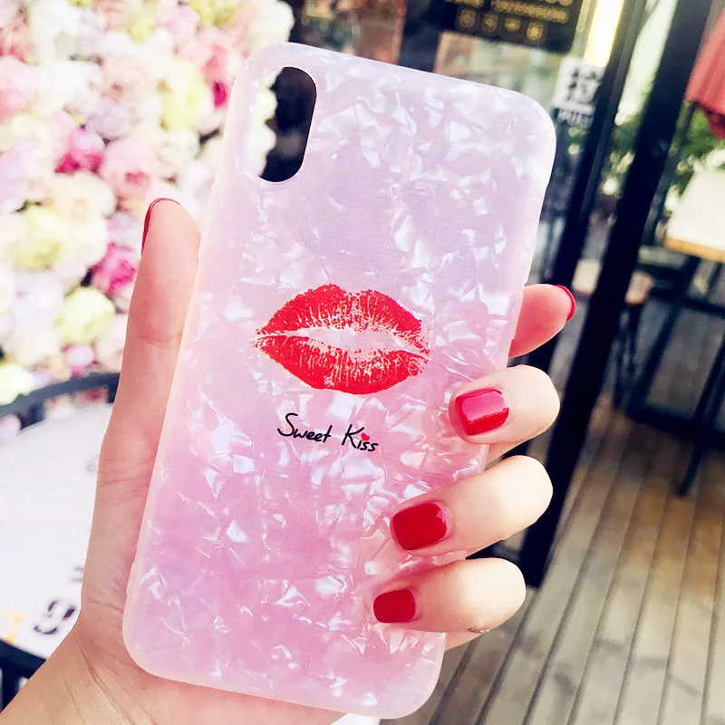 Новый Bling блестящие пикантные Прекрасный чехол для iphone x фрукты Клубника цветок