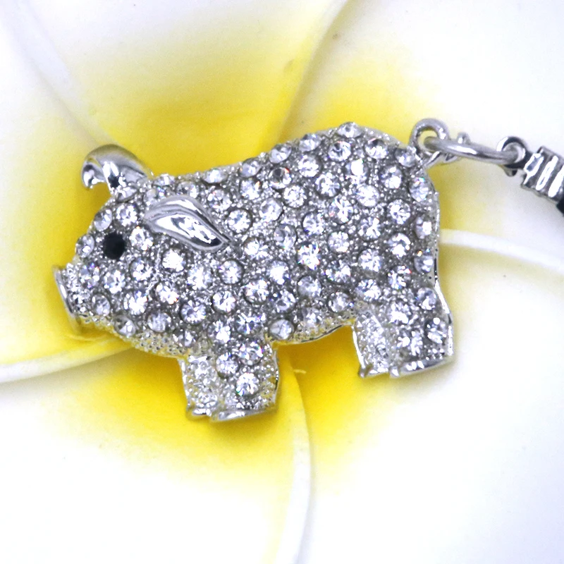 Модный брелок в форме животного симпатичный из сплава Стразы украшения