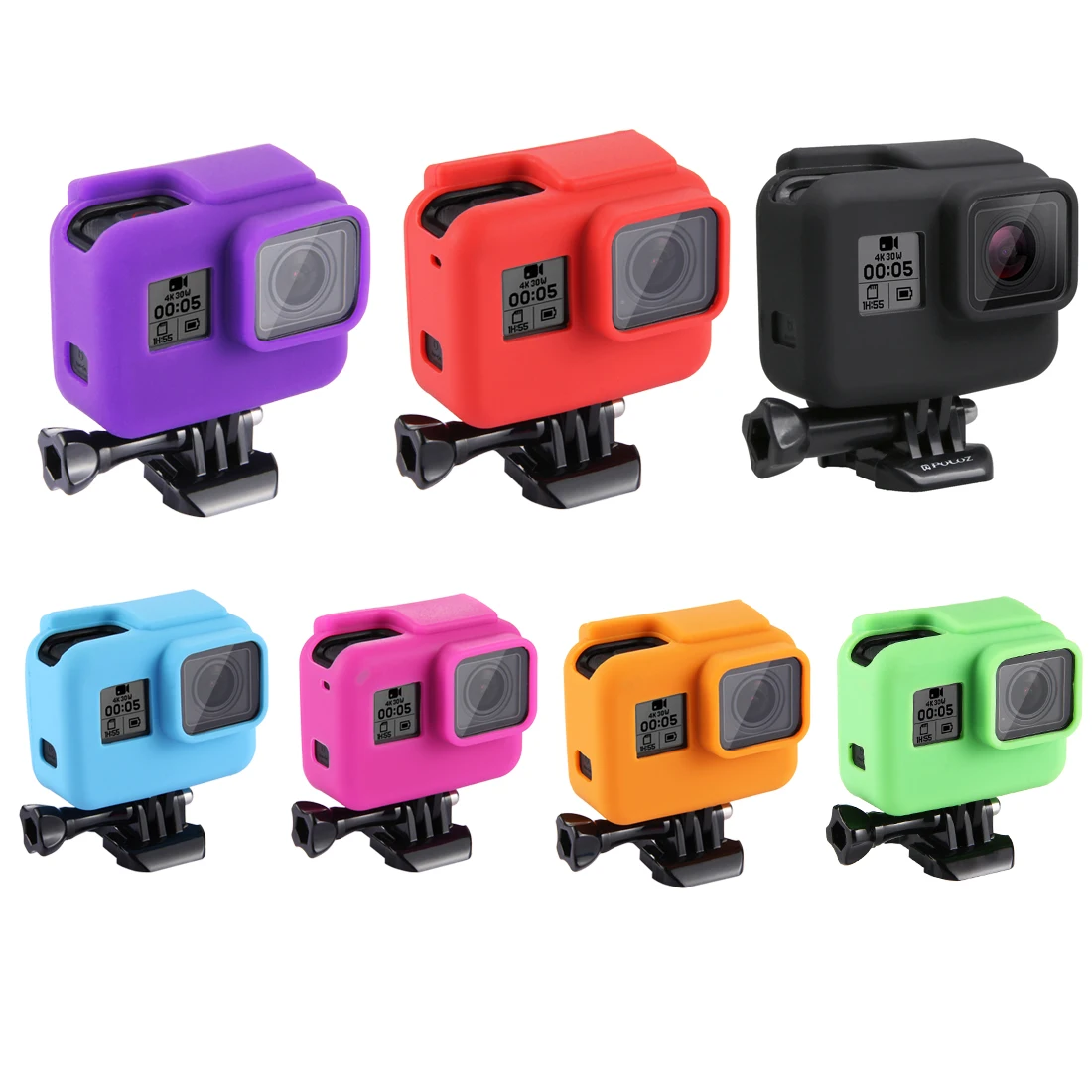 Для Go Pro Аксессуары Защитный силиконовый чехол кожи + объектив Кепки Обложка для